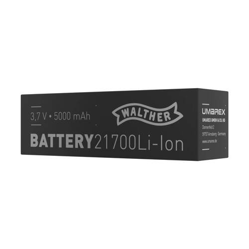 Walther - Wiederaufladbare Batterie INR 21700 - 3,7 V - USB - 5000 mAh - Blau - 3.7154 