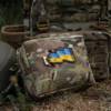 M-Tac – Ukraine-Flaggen-Aufnäher – Stickerei – Cordura 500D – links – Rangergrün – 51298023