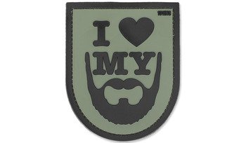 101 Inc. - 3D Patch - I Love My Beard - Green