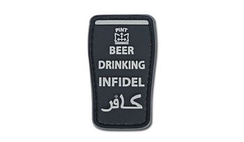 4TAC - PVC Patch - Beer Drinking Infidel - Black