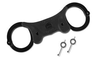Alcyon - Steel rigid handcuffs with Double lock - Black - 5050 RB