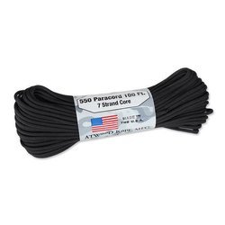 Atwood Rope MFG - Paracord 550-7 - 4 mm - Black - 100ft