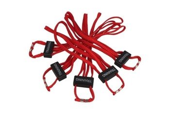 ESP - Textile Training Disposable Handcuffs - 5 pcs - Red - HT-01-T