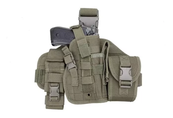 GFC Tactical - Modular Thigh Panel with Holster - MOLLE - Nylon - Olive - GFT-29-000568