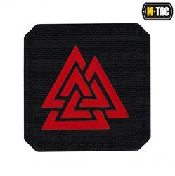 M-Tac - Laser Cut Valknut Square Patch - Red / Black - 51162233