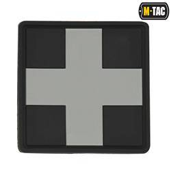 M-Tac - Medic Cross Square 3D PVC Patch - Black / Gray - 51124211