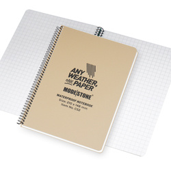 Modestone - Waterproof Notebook - 148 x 210 mm - 50 Sheets - Tan - C52