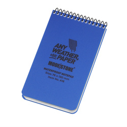 Modestone - Waterproof Notebook - 76 x 130 mm - 50 Sheets - Blue - A16