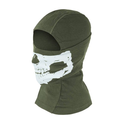 101 Inc. - Cotton Balaclava with Skull Print - Green - 214278 