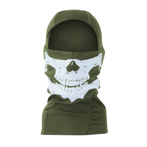 101 Inc. - Cotton Balaclava with Skull Print - Green - 214278 