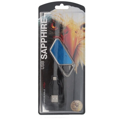 ASP - Sapphire USB LED Aluminium Rechargeable Flashlight - Blue - 53650