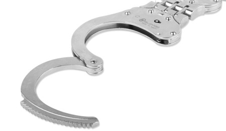 Alcyon - Steel handcuffs - Hinged - Double lock - Silver - 5005