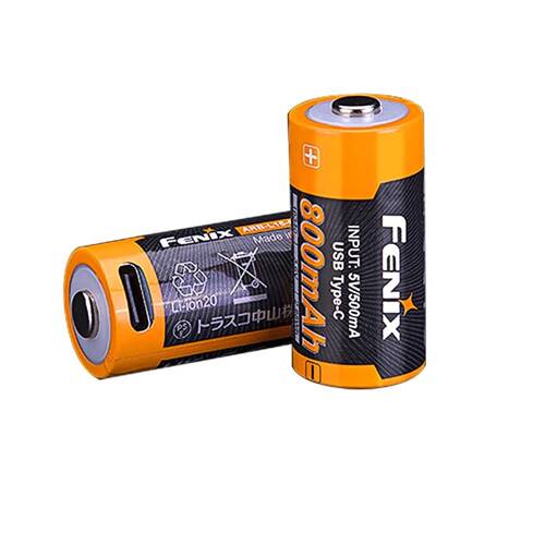 Fenix - Rechargeable Battery USB ARB-L16U 16340 - 800 mAh - 3,6V - ARB-L16U