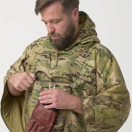 Helikon - Poncho Swagman Roll - Climashield Apex - Multicam Black - PO-SMR-BL-0C