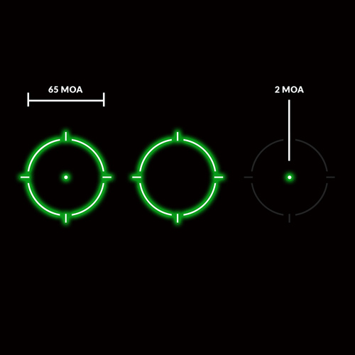 Holosun - Red Dot HE510C-GR Elite Multi Reticle Green Dot - Solar Panel - Green Dot - Black - HE510C-GR