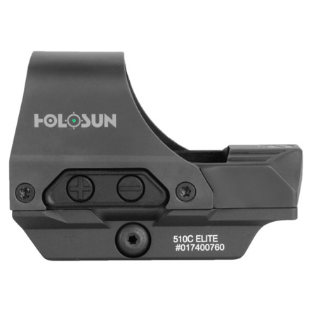 Holosun - Red Dot HE510C-GR Elite Multi Reticle Green Dot - Solar Panel - Green Dot - Black - HE510C-GR