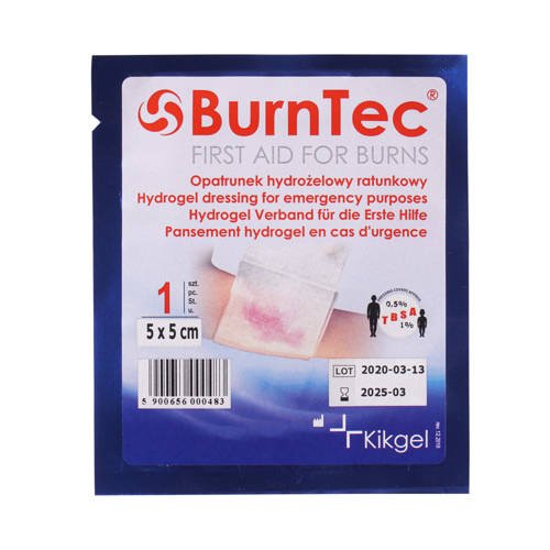 KIKGEL - Hydrogel Dressing BurnTec - 5 x 5 cm - NN-MKI-K05A-001