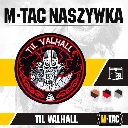 M-Tac - 3D PVC Til Valhall Patch - Black / Red - 51142332