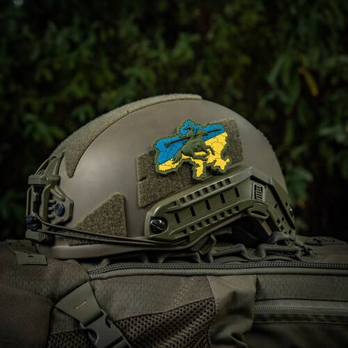 M-Tac - Cossack Ukraine Patch - PVC 3D - Horse Charge - Yellow/Blue - 51349000