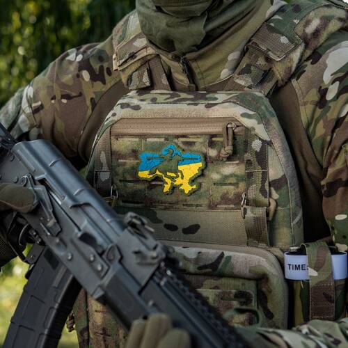 M-Tac - Cossack Ukraine Patch - PVC 3D - Horse Charge - Yellow/Blue - 51349000