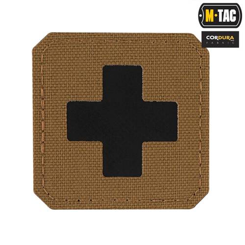 M-Tac - Medic Cross Laser Cut Patch - Cordura 500D - Black / Coyote - 51122502