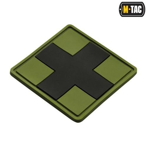 M-Tac - Medic Cross Square 3D PVC Patch - Black/Olive - 51124102