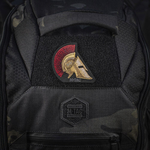 M-Tac - Spartan Helmet Patch - Embroidery - 500D Cordura - Gold/Red - 51333000