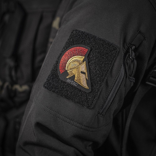 M-Tac - Spartan Helmet Patch - Embroidery - 500D Cordura - Gold/Red - 51333000