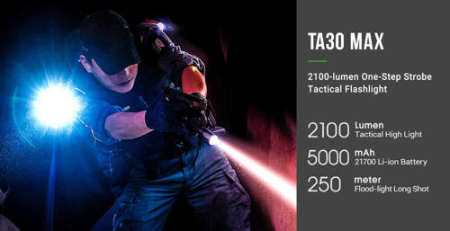 NEXTorch - Rechargeable LED Flashlight TA30 MAX - 2100 lm - TA30 MAX