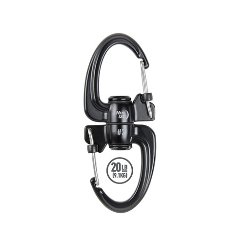 Nite Ize - S-Biner 360 SlideLock Dual Carabiner #2 - Black - SBLR2-01-R3