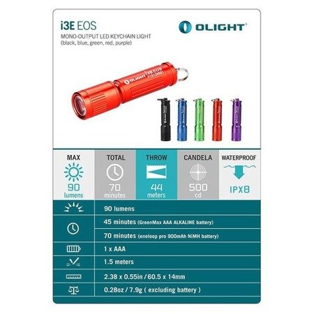 Olight - Keychain Flashlight - I3E-TX BLK