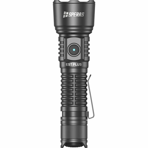 Speras - EST PLUS LED Tactical Flashlight with 3800 mAh Battery - 1600 lm - Black - SPERAS PLUS