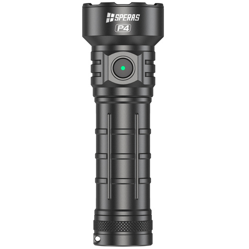 Speras - P4 LED Tactical Flashlight with 5000 mAh Battery - 4000 lm - Black - SPERAS 4