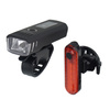 Falcon Eye - Bicycle Lamp Set City - 250 lm/10 lm - Black/Red - FBS0081