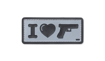 101 Inc. - Naszywka 3D - I Love My Sidearm - Szary