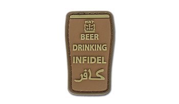 4TAC - Naszywka 3D - Beer Drinking Infidel - Brązowy