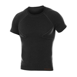 Brubeck - Koszulka termoaktywna z krótkim rękawem Active Wool Merino - Czarna - SS11710
