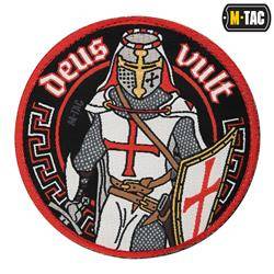 M-Tac - Naszywka Deus Vult - Żakard - Biały/Czerwony - 51115000