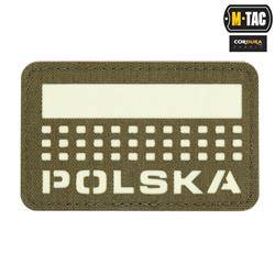 M-Tac - Naszywka Flaga Polska 50х80 - Laser Cut - Ranger Green / Fluo - 51007223