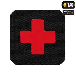 M-Tac - Naszywka Medic Cross Laser Cut - Cordura 500D - Czerwony / Czarny - 51122233