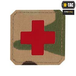 M-Tac - Naszywka Medic Cross Laser Cut - Czerwony / MultiCam - 51122833