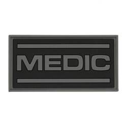 M-Tac - Naszywka Medic - PVC - Pozioma - Szary/Czarny - 51125211