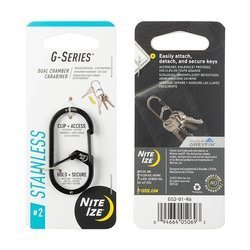 Nite Ize - G-Series Dual Chamber Carabiner #2 - Black - GS2-01-R6