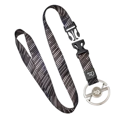 Nite Ize - Karabinczyk ze smyczą Medallion Key Lanyard - Stalowy - Srebrny/Czarny - MKL-11-R3