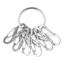 Nite Ize - S-Biner KeyRing Steel - Stalowy - KRGS-11-R3