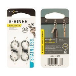 Nite Ize - S-Biner MicroLock - Stalowy - 2Pack - LSBM-11-2R3