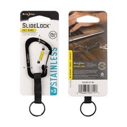 Nite Ize - SlideLock Key Ring #3 - Czarny - CSLW3-01-R6