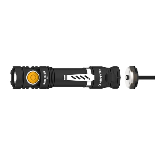 Armytek - Latarka LED Partner C2 - Ciepłe światło - 1020 lm - 18650 - Czarna - F07802W