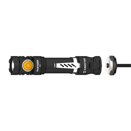 Armytek - Latarka LED Partner C2 - Światło białe - 1100 lm - 18650 - Czarna - F07802C