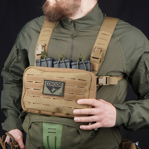 Condor - Kamizelka Stowaway Chest Rig - MOLLE - Coyote - 201236-498